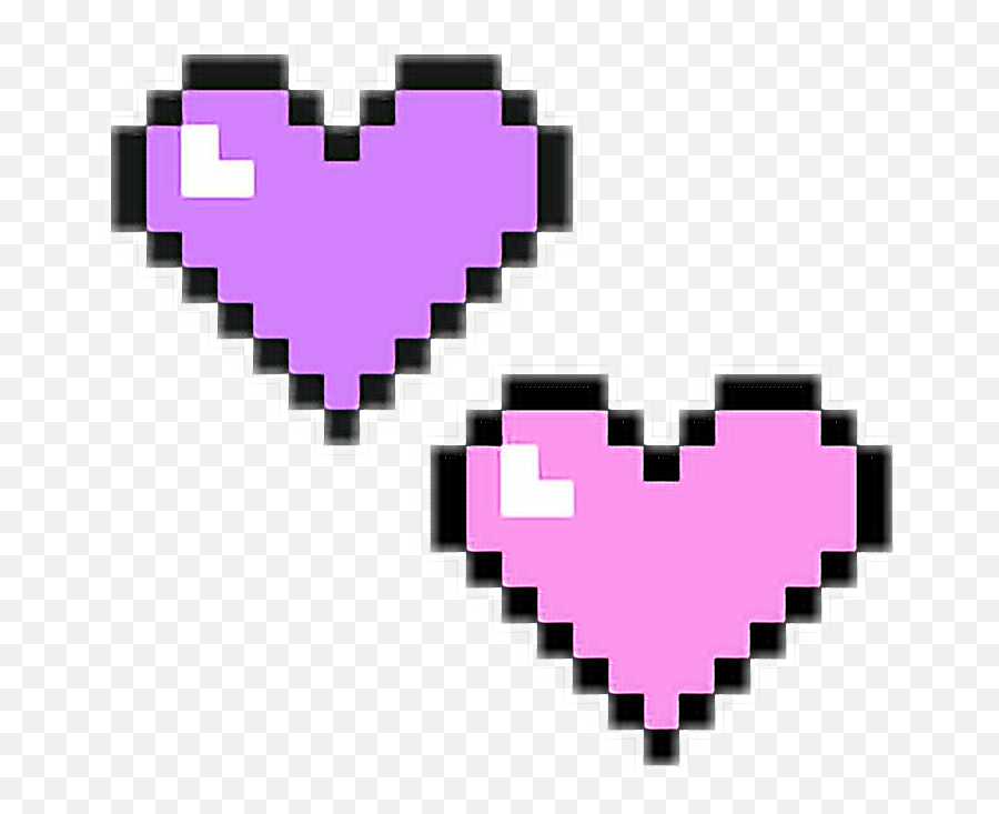 Pastel Hearts Pixel Pixelated Pastel Pink And - Heart Heart Sticker Png Emoji,Pixel Art Emojis Heart Grid