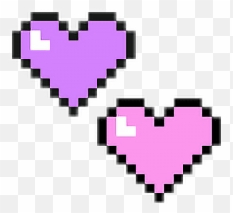 Pastel Hearts Pixel Pixelated Pastel Pink And - Heart Heart Sticker Png Emoji,Pixel Art Emojis Heart Grid