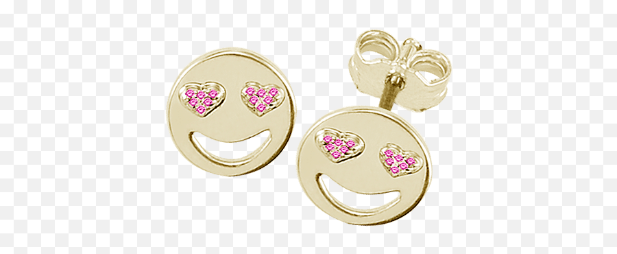 Crazy In Love - Solid Emoji,Sterling Silver Emoticon Earrings