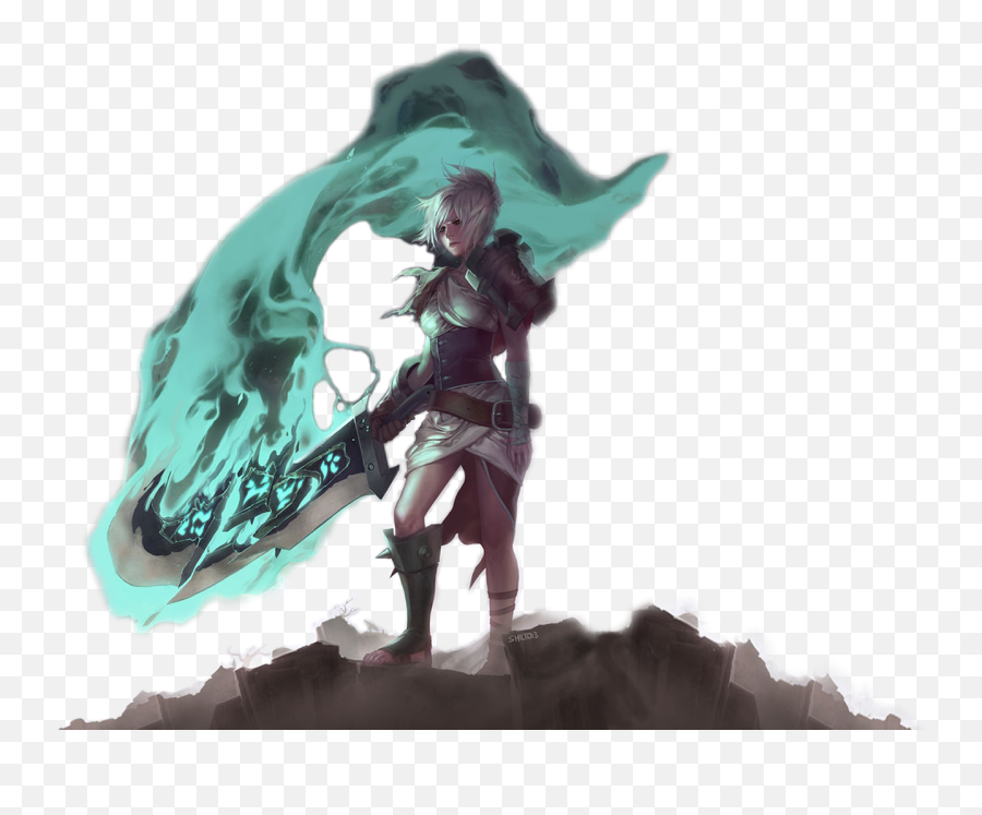 Riven Lol Png - Shilin Riven Emoji,Blacck And White Lol Emoji