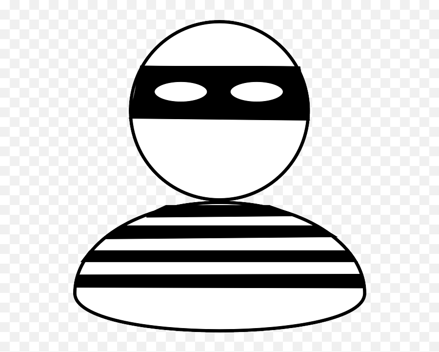 Politics - Black And White Clipart Of A Burglar Emoji,Burglar Emoji