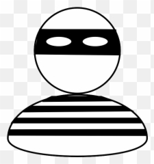 Politics - Black And White Clipart Of A Burglar Emoji,Burglar Emoji