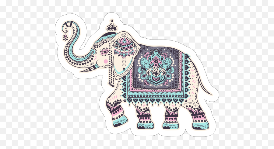 Indian Elephant Boho Sticker - Elephant Boho Emoji,Elephants Emotions Oregon
