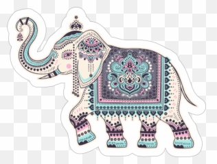 Indian Elephant Boho Sticker - Elephant Boho Emoji,Elephants Emotions Oregon