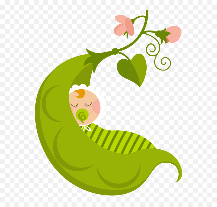 Green Clipart Baby Shower Green Baby - Baby Pea In A Pod Emoji,Peapod Emoji