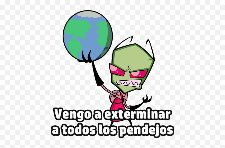 Invasor Zim Vijiti Kwa Whatsapp - Invader Zim Stickers Whatsapp Emoji,Invader Zim Emoji