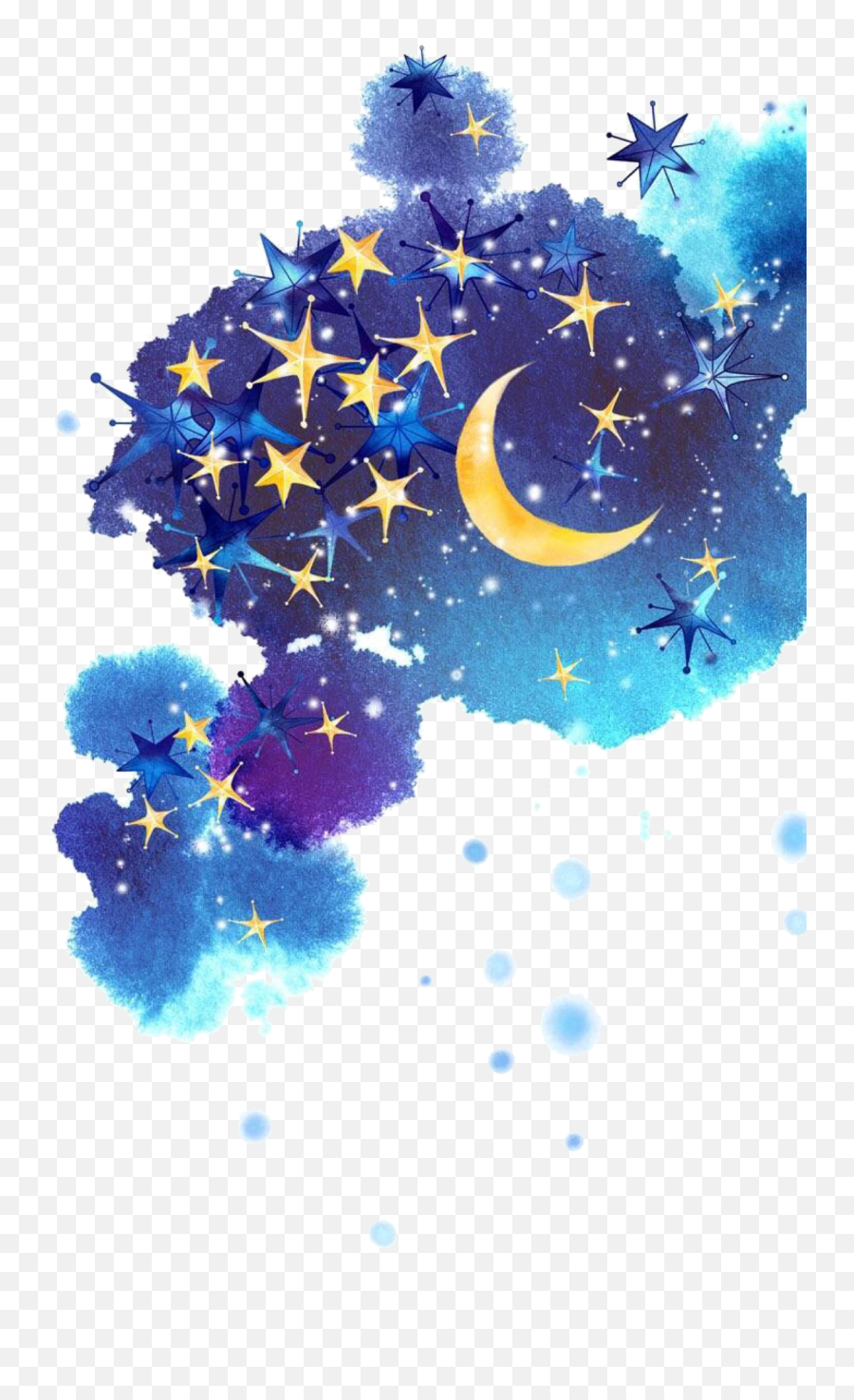 Star Watercolor Transparent Png Image - Celestial Event Emoji,Moon And Star Emoji