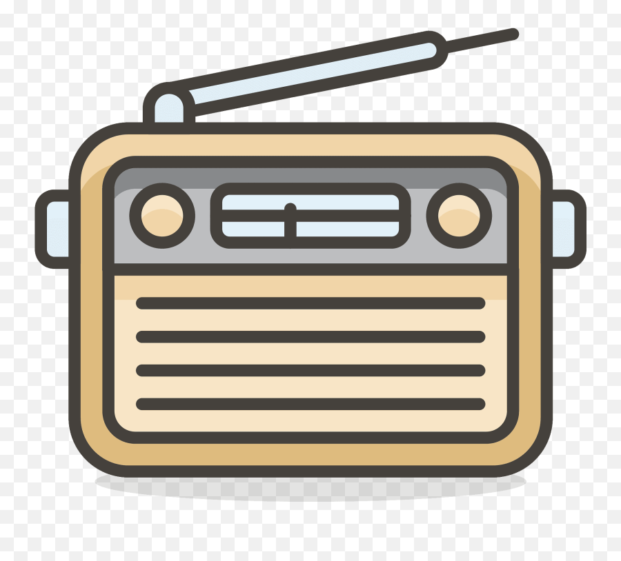 Download Hd Radio Emoji Icon - Retro Radio Png Icon Radio Emoji,Microphone Emoji Transparent