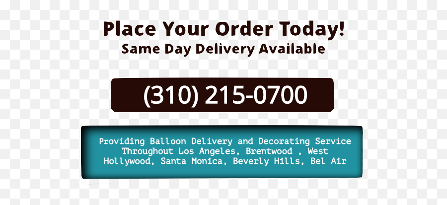 1 Balloon Delivery La 310 215 - 0700 Los Angeles Bouquets Vertical Emoji,Emoticons Party Supplies