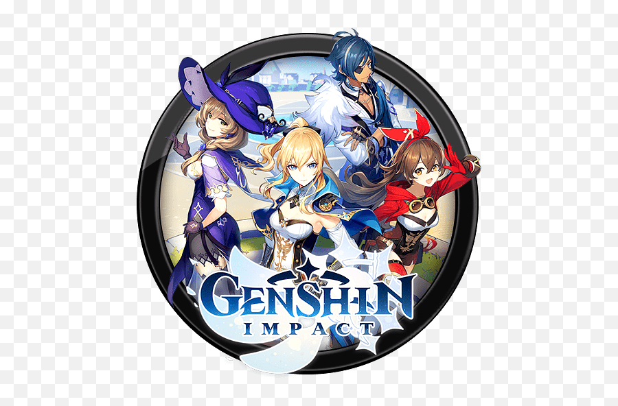 Genshin Impact Circle App Icon Transparent Png - Stickpng Icono De Genshin Impact Emoji,Messenger Emoji Animations