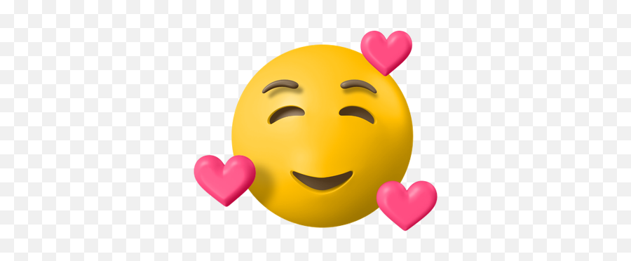 Hearts Face Smiling Emoticon Emoji Free Icon - Icon,Smily Emoji