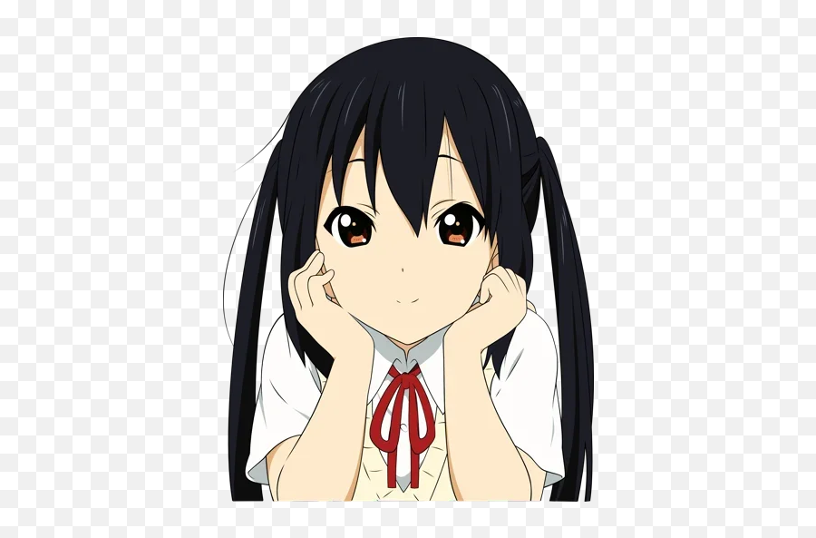 Telegram Sticker From Azusa Nakano Pack Emoji,Shrug Kawaii Emoji