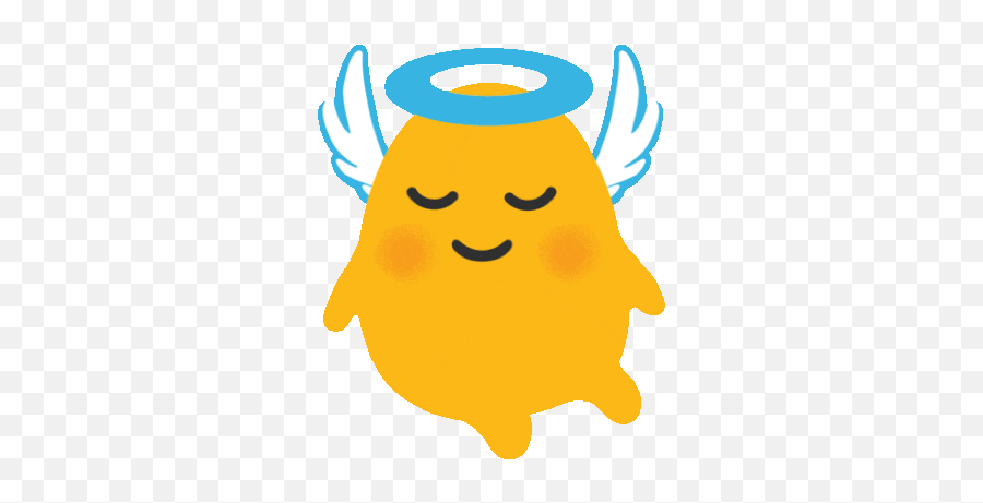 Angel Flaps Wings Sticker - The Blobs Live On Eyes Closed Emoji,Angel Wings Emoji