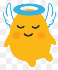 Angel Flaps Wings Sticker - The Blobs Live On Eyes Closed Emoji,Angel Wings Emoji