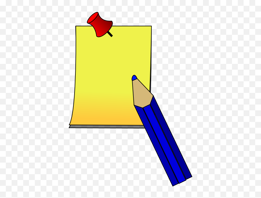 Post It Paper Pen Clip Art 114426 Free Svg Download 4 Vector Emoji,Pencil And Paper Emoji