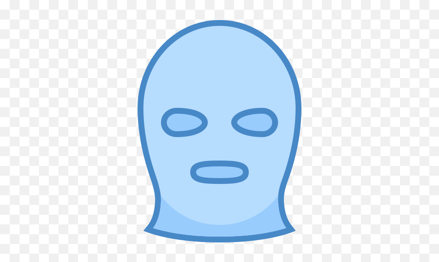 Black Ski Mask Icon In Blue Ui Style Emoji,Ski Emoji Copy And Paste