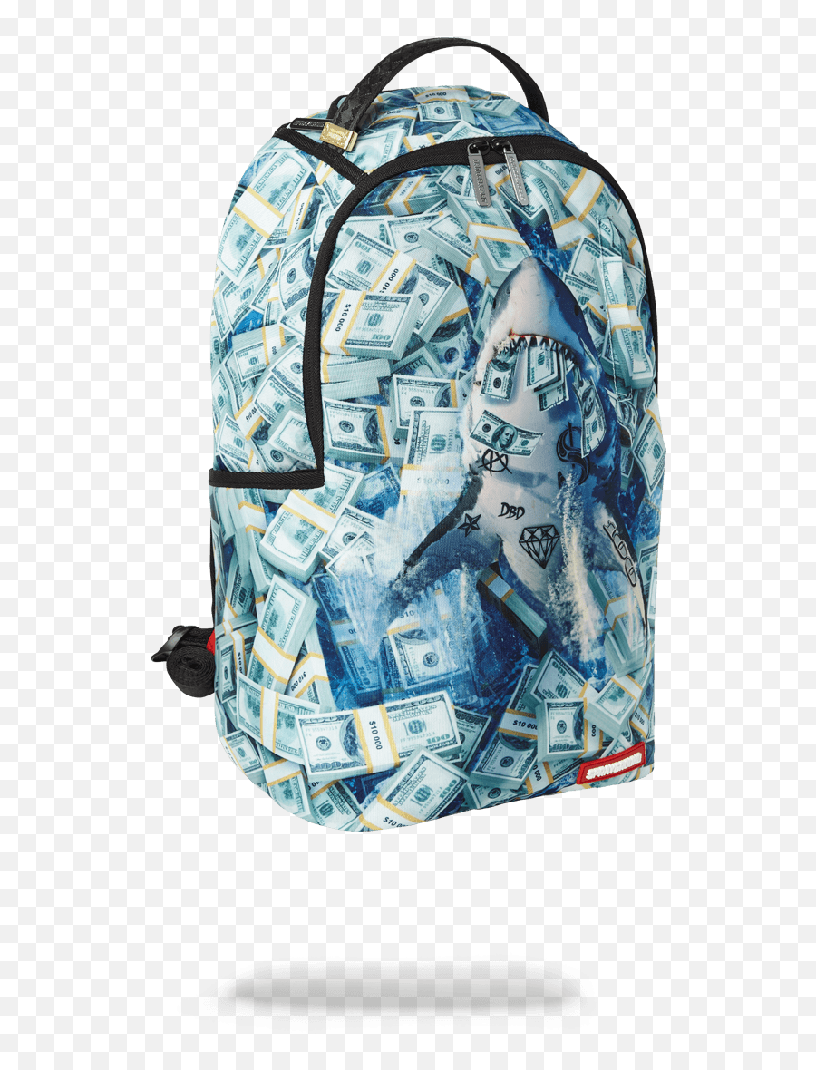 Shark Eat Money Backpack - For Teen Emoji,Emoji Laptop Bag