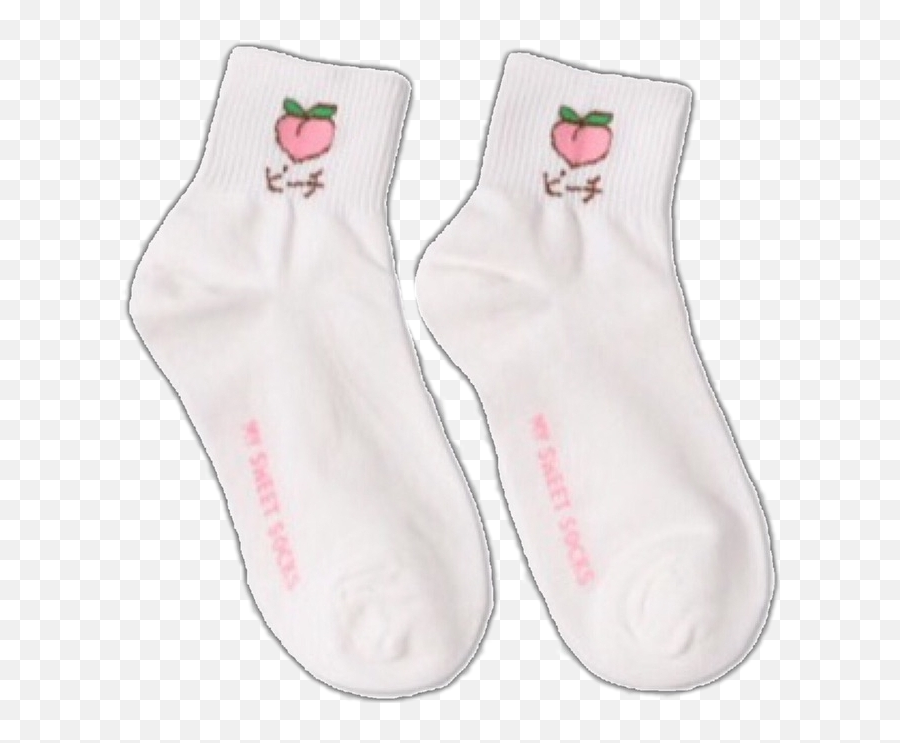 Soft Socks Pngs Png Pink Peach Sticker - Baby Toddler Sock Emoji,Peach Emoji Socks