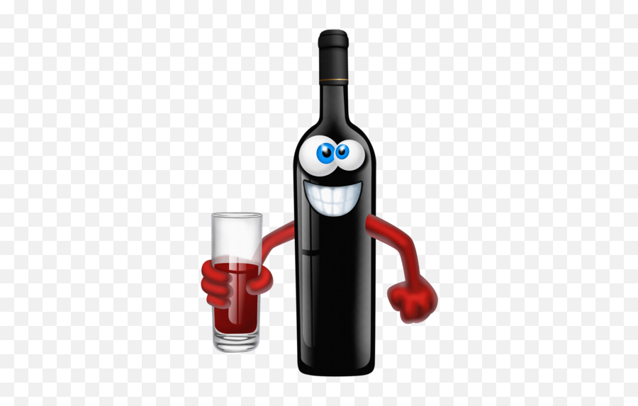 Pin Su Cuocete - Wine Bottle Funny Cartoon Emoji,Emoji Drink Bottle