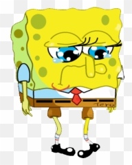 Spongebob With Emoji Hearts Sad 1 - Spongebob Sad Transparent Background,Spongebob Emoji Face