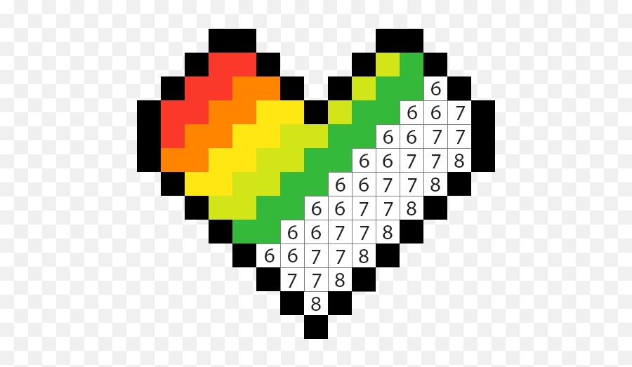 Color By Number - Pixel Art Coloring Book Minecraft Heart Transparent Emoji,Rasengan Emoji