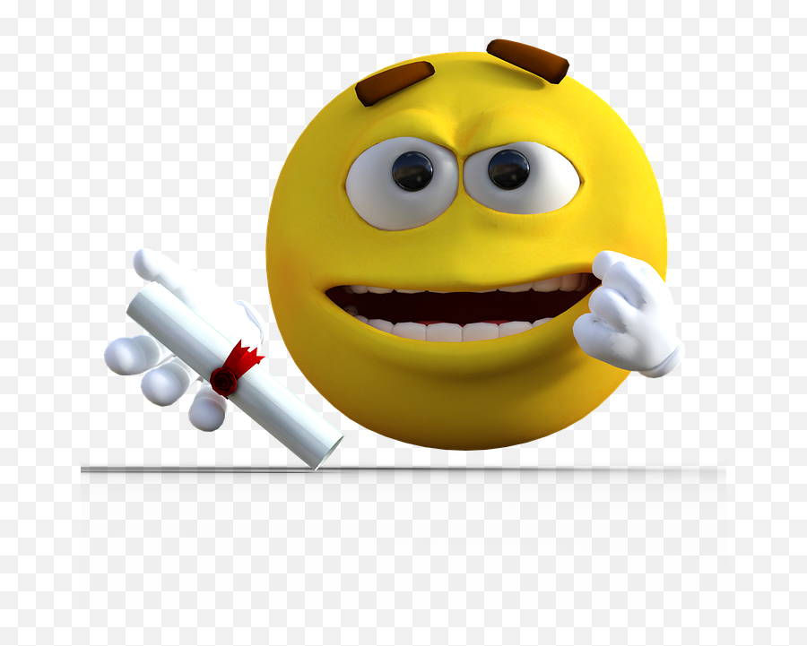 Free Photo Scroll Graduate Emoticon - Emoji Amarillo,^' Emoticon