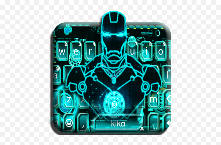 Ai Robot Neon Keyboard Theme - Aplicacions A Google Play Teclado Neon De Superheroes Emoji,Iron Man Emoticon