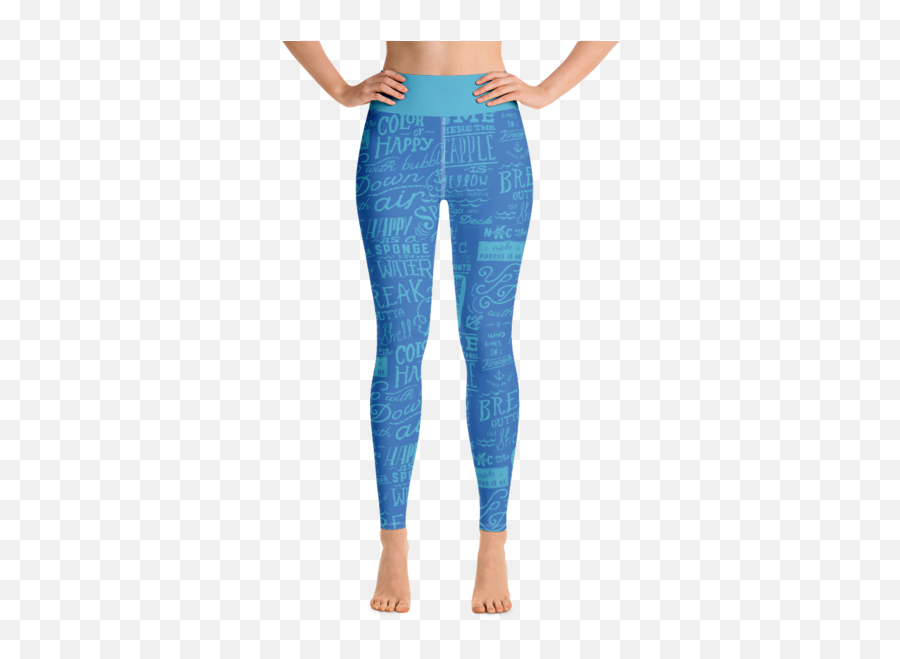 Official Nautical Nonsense Spongebob Merchandise Spongebob - Teal Leggings Emoji,Emoji Joggers Pants For Women