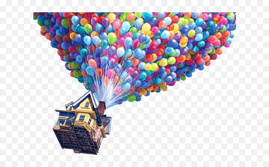 Floatinghouses Balloons Flying Sticker - Up Movie Poster Adventure Is Out There Emoji,House Balloons Emoji