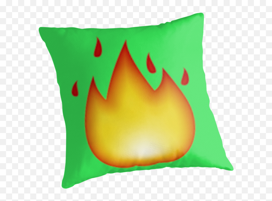 Download Flame Emoji Throw Pillows Nojams Redbubble - Decorative,Fire Emoji