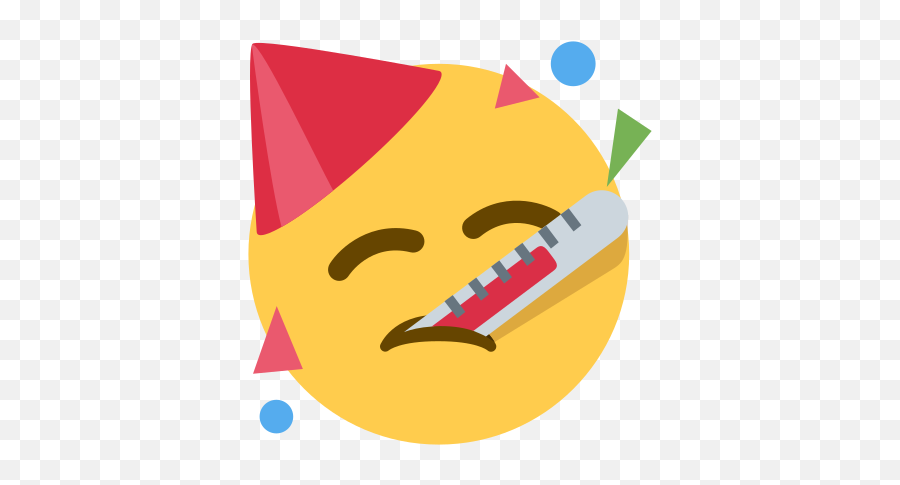 Partying Face Emoji Png,Thermometer Emoji