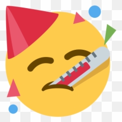 Partying Face Emoji Png,Thermometer Emoji