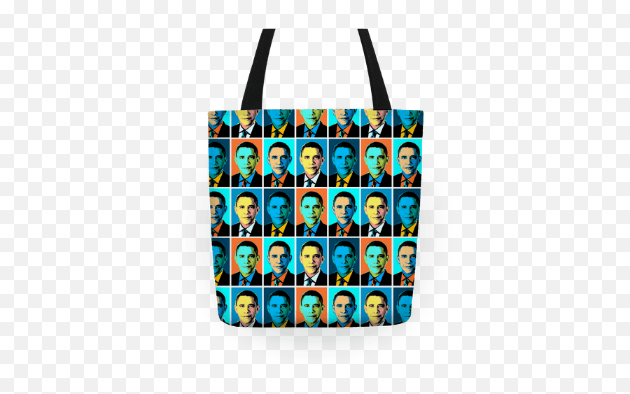 Download Pop Art Obama Tote - Pop Art Obama Tote Bag Funny For Adult Emoji,Handbag Emoticon