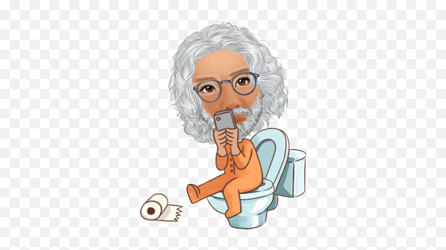 Welcome To The Cnt Lab - Sitting In Toilet Bowl Gif Cartoon Emoji,P Emoji