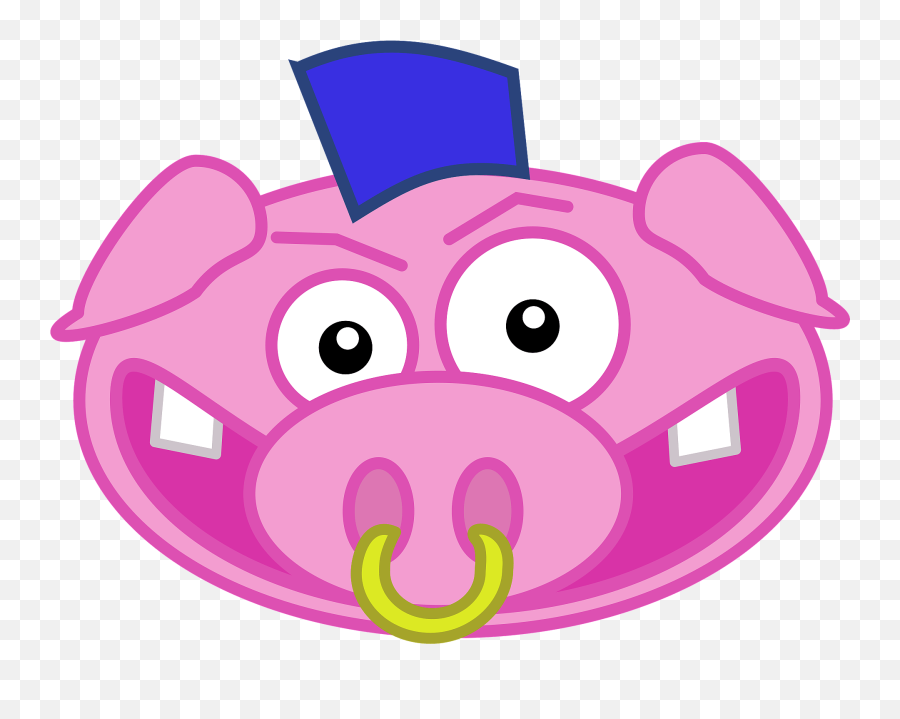 Pig Punk Clipart - Pig Clipart Emoji,Mohawk Emoji