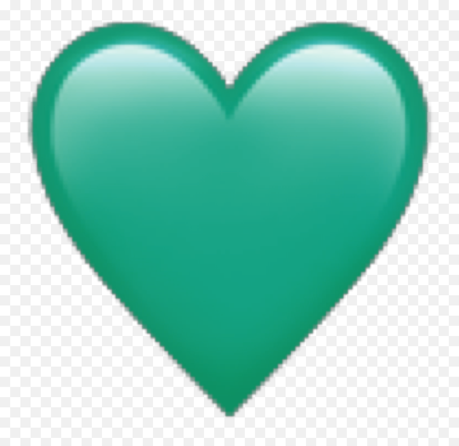Green Heart Iphone Emoji Sticker - Teal Emoji Heart,Iphone Green Heart Emojis