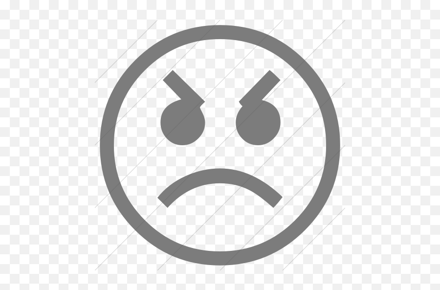Classic Emoticons Angry Face Icon - Stencil Emoticon Emoji,Emoji Angry Horns Svg