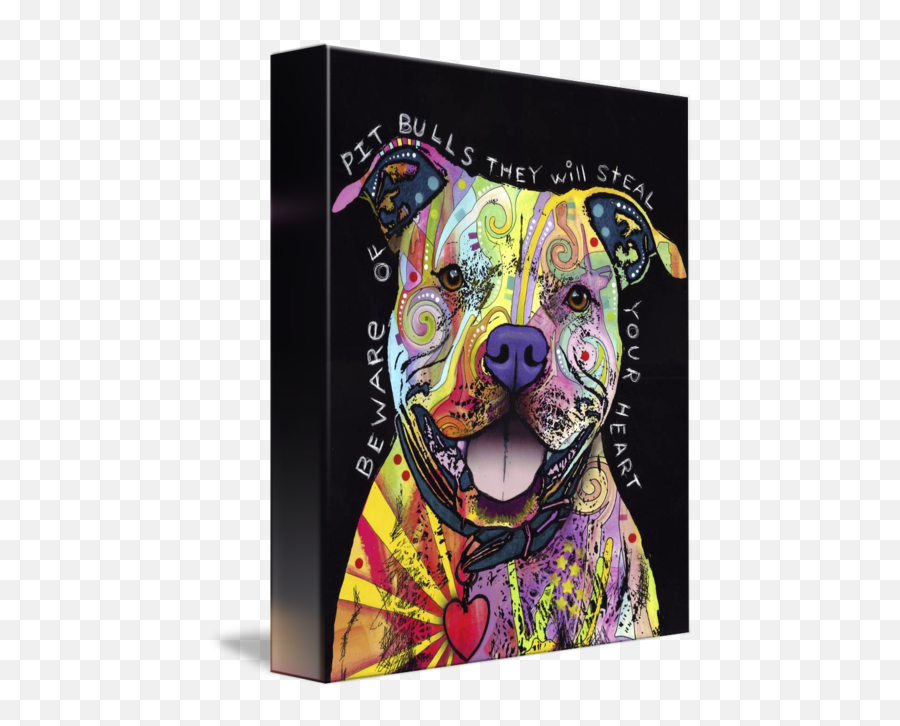 Pit Bulls They Will Steal Your Heart - Pit Bull Canvas Emoji,Pitbulls Read Emotion