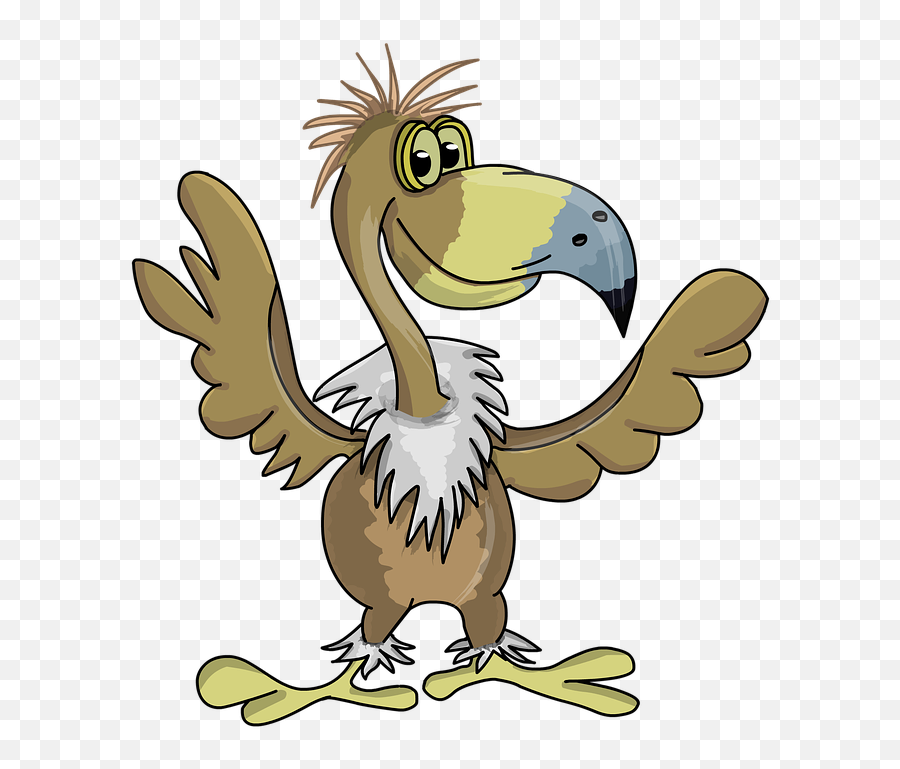 Vulture Cartoon Beak Eagle Bird - Griffon Vulture Clipart Transparent Emoji,Bird Emotions
