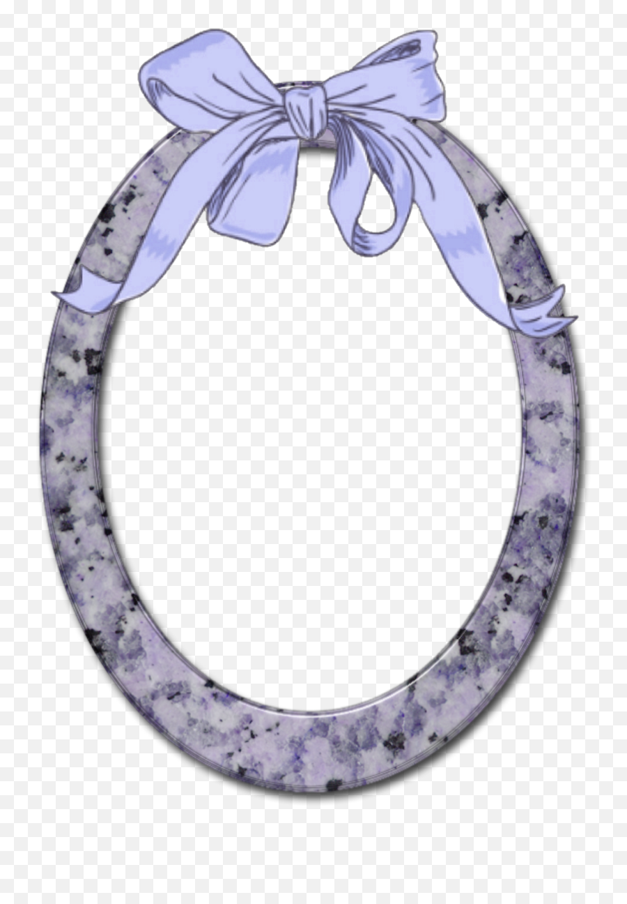 Mq Purple Ribbon Frame Frames Sticker By Marras - Horseshoe Emoji,Purple Ribbon Emoji