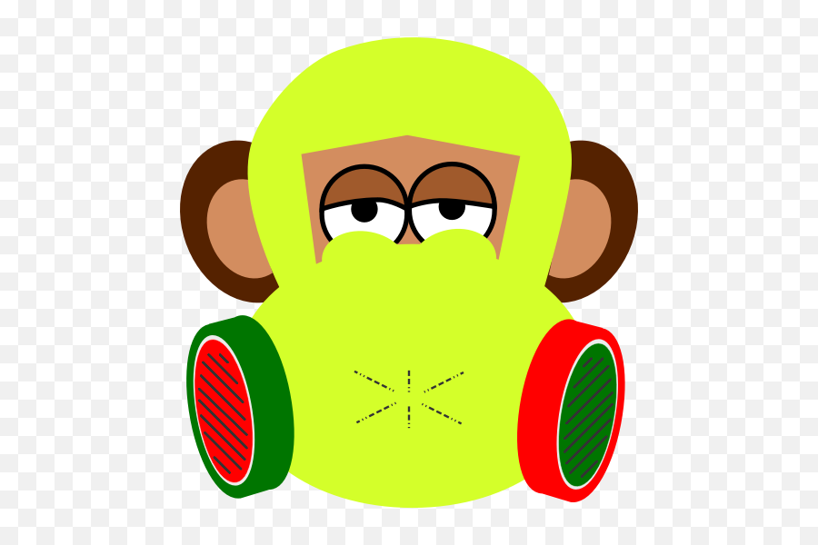 Monkey With Gas Mask - Clip Art Emoji,Anonymous Emoticon Facebook Mask