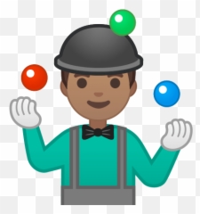 U200d Man In Hat Juggling In Medium Skin Tone Emoji,Dog Emoticon Imange