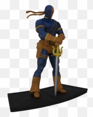Dc Comics The New Teen Titans Deathstroke Polystone Statue - Exclusive Emoji,Deathstroke Cartoon Emoticon