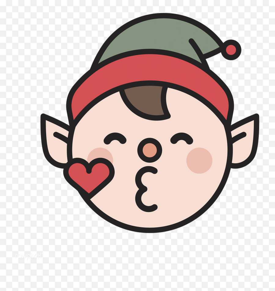 Happy Elf Emoji Icon,Blowing A Kiss Emoji