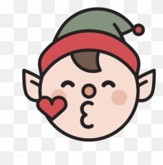 Happy Elf Emoji Icon,Blowing A Kiss Emoji