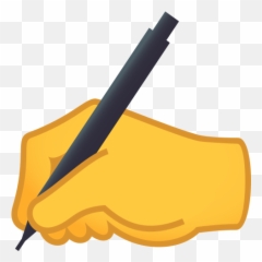 Emoji Hand Writing To Copy Paste - Writing Down Gif Transparent,:d Emoji