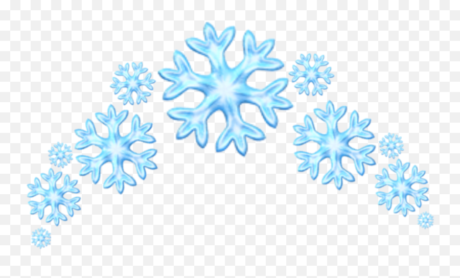 Emoji Blue Crown Snowflakes Winter - Transparent Background Snowflake Emoji,Winter Emoji