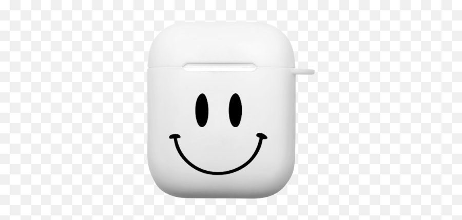 Luxury Simple Smile Face Couple Black White Earphone Case Emoji,Blaack Hole Emoticon