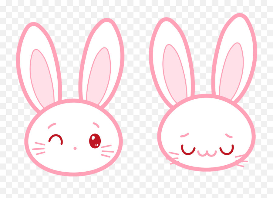 Rabbit Bunny Cartoon - Free Vector Graphic On Pixabay Emoji,Aesthetic Pink Flower Emoji
