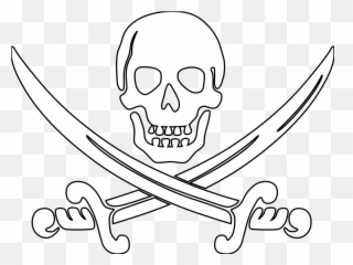 Death Clipart Pirate Skull Death Pirate Skull Transparent - Pirate Skull Outline Emoji,Death Skull Emoji